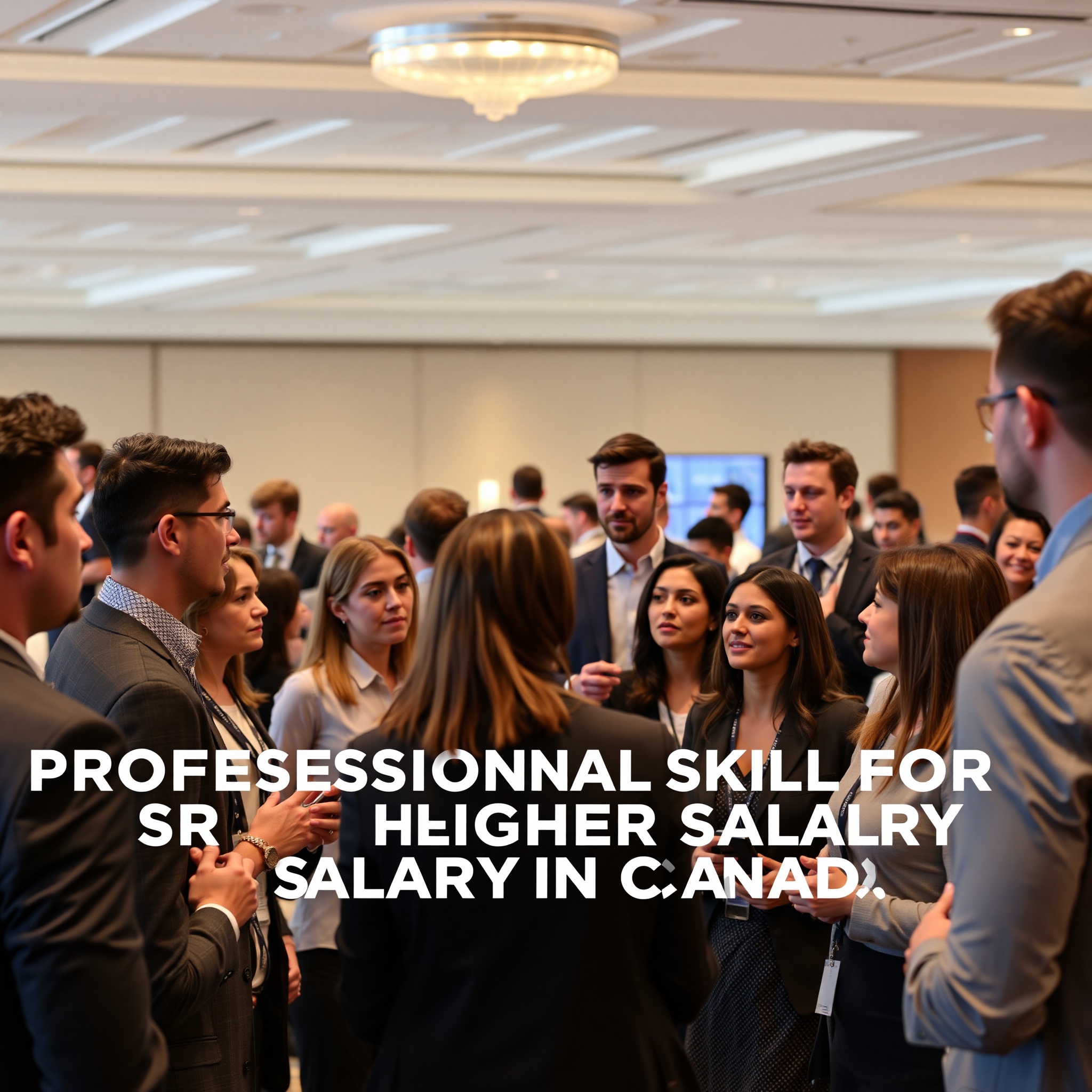 Professional networking at business conference with colleagues having productive discussion